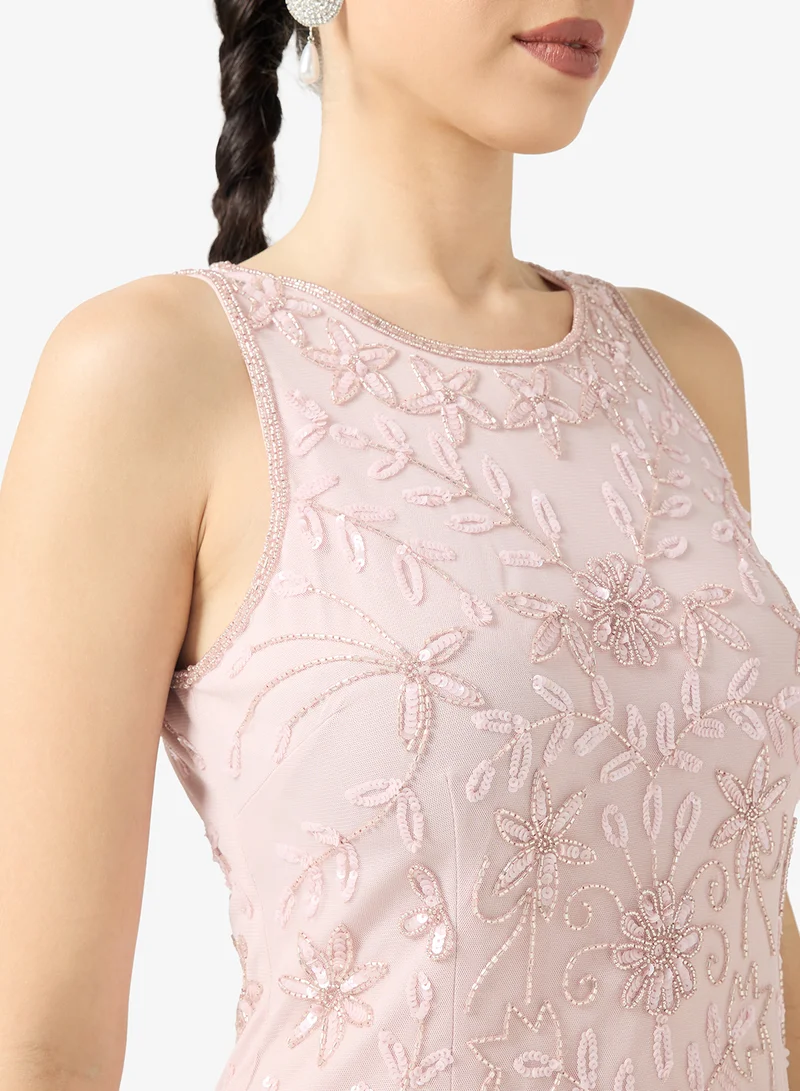 Namshi x  Floral Embroidered Evening Dress for Women | Best Price UAE